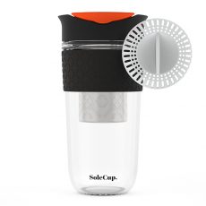 18oz Travel Mug with Infuser and Smoothie Filter - Black