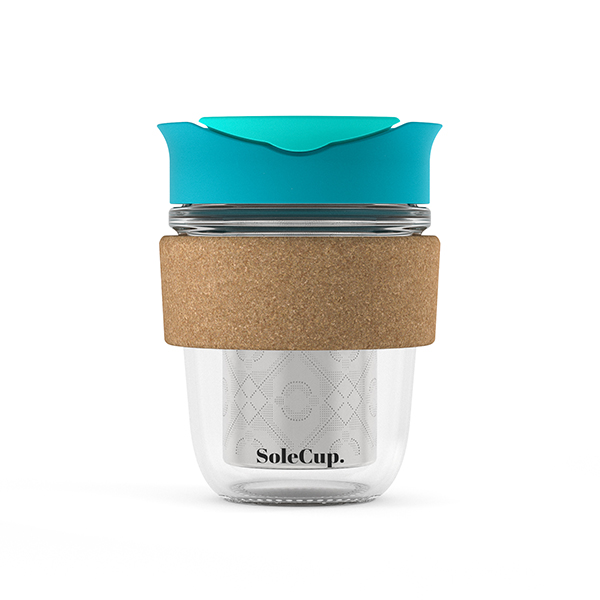 SoleCup Travel Mug with Loose Tea Infuser - Blue