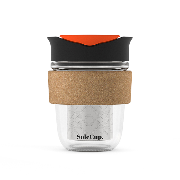 SoleCup Travel Mug with Loose Tea Infuser - Black