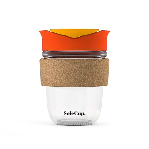 SoleCup Red Travel Cup with Cork Band