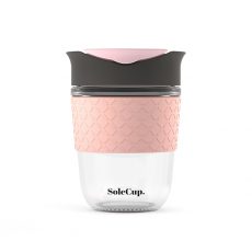 SoleCup Grey and Pink Travel Cup with Cork Band
