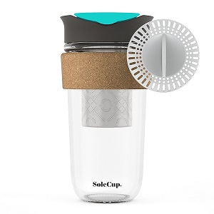 Large Cup with Infuser - Grey and Blue