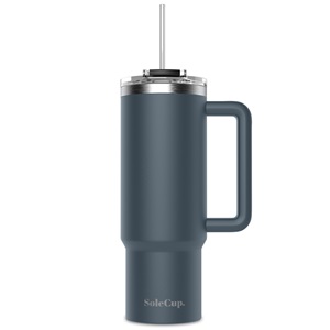 Extra Large Travel Cup with Handle - Charcoal